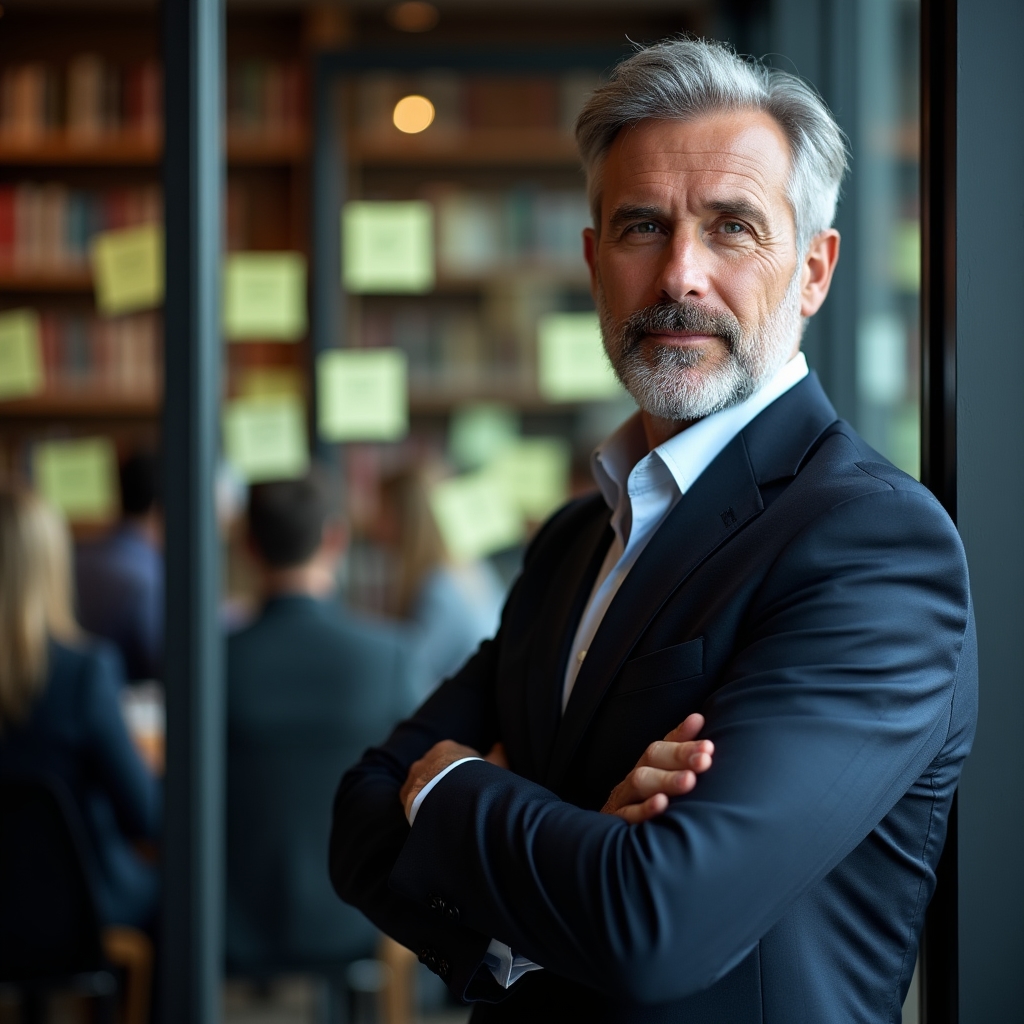 Facilitatore esperto che conduce un workshop aziendale